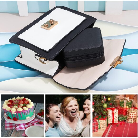 Travel jewelry case Travel jewelry box Travel Jewelry Organizer Small Jewelry Or - Picture 7 of 7